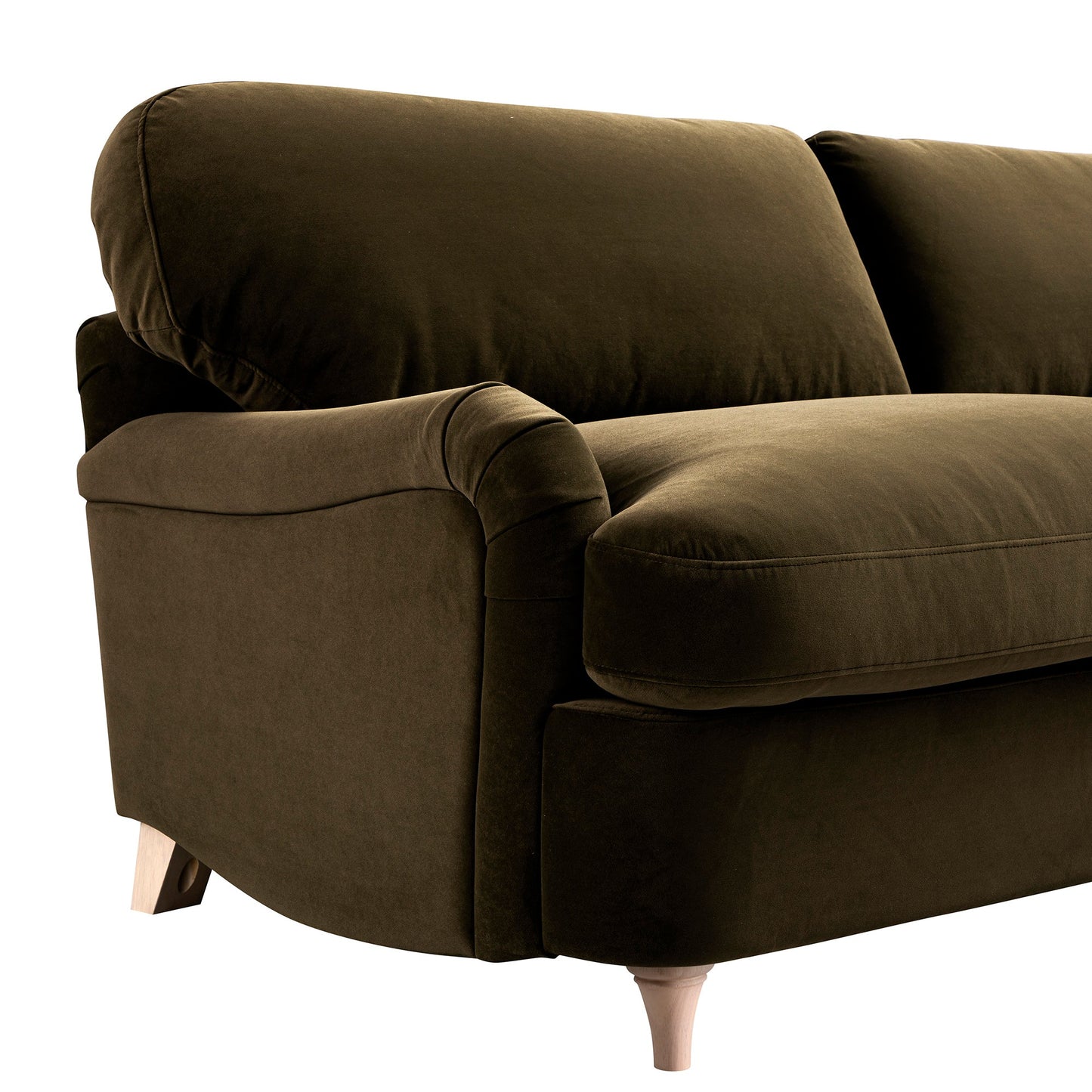 Canapé-lit 3 places en velours aux algues Daphnis