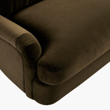 Canapé-lit 3 places en velours aux algues Daphnis