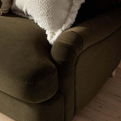 Canapé-lit 3 places en velours aux algues Daphnis