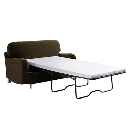 Canapé-lit en velours d'algues Daphnis, causeuse