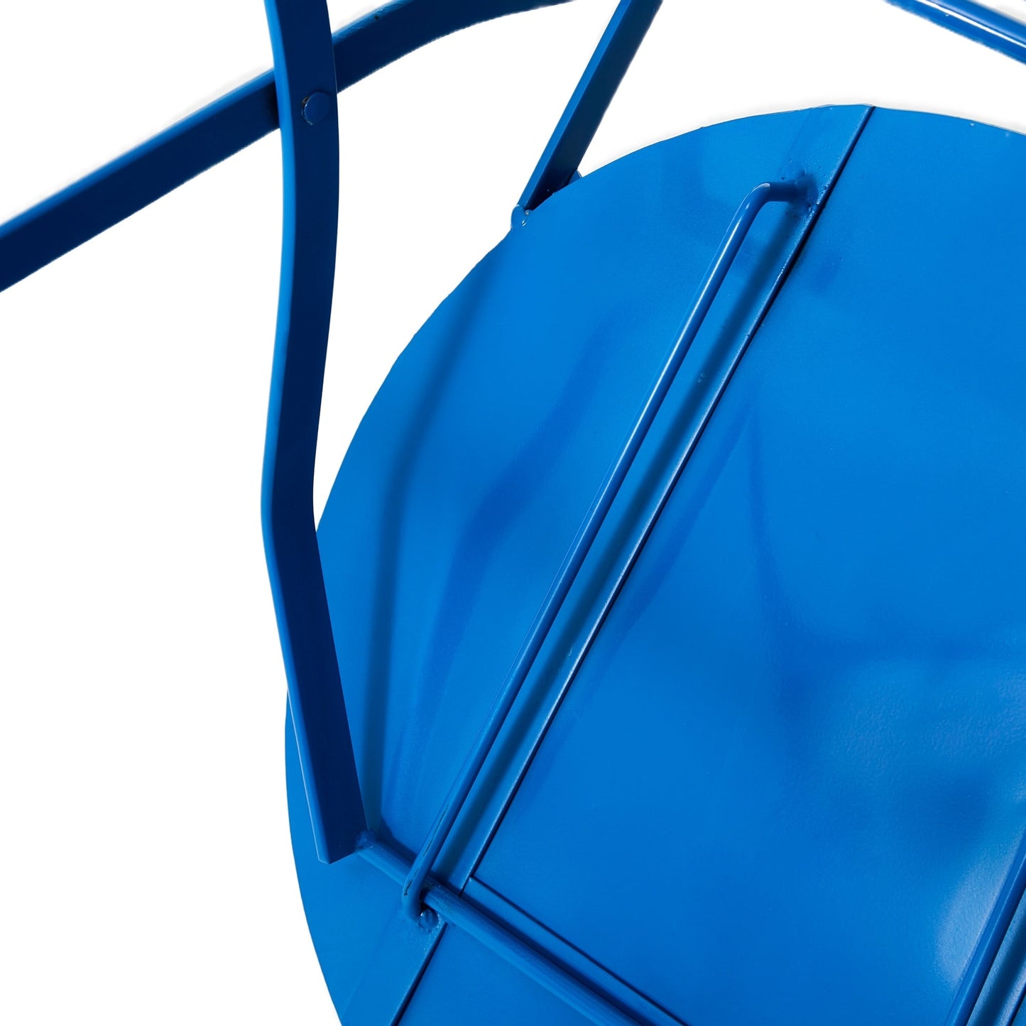 Ensemble bistro pliant en métal d'extérieur Glitzhome, 3 pièces : table et chaises de patio