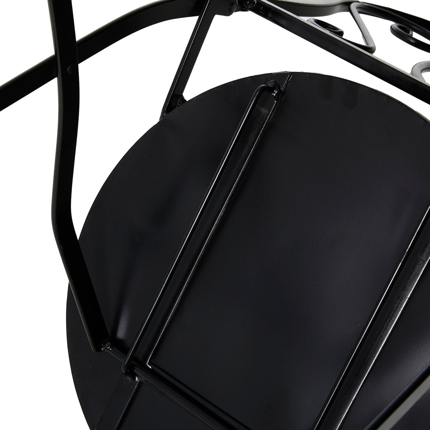 Ensemble bistro pliant en métal d'extérieur Glitzhome, 3 pièces : table et chaises de patio