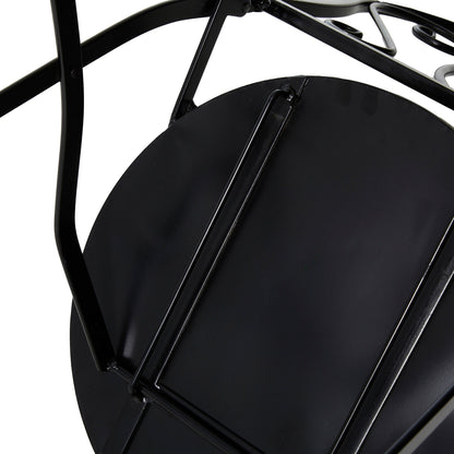 Ensemble bistro pliant en métal d'extérieur Glitzhome, 3 pièces : table et chaises de patio