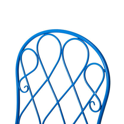 Ensemble bistro pliant en métal d'extérieur Glitzhome, 3 pièces : table et chaises de patio