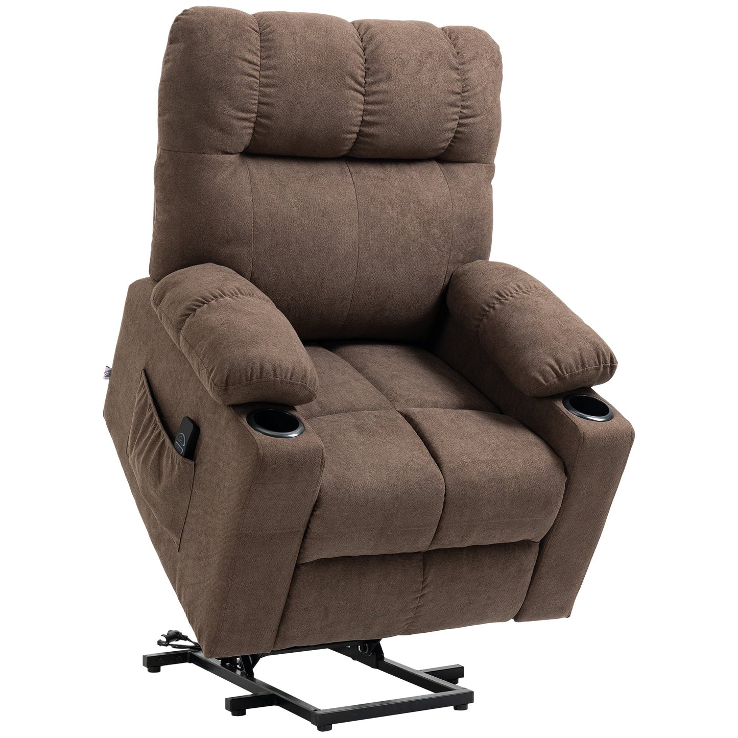 Fauteuil releveur électrique HOMCOM pour personnes âgées, fauteuil inclinable surdimensionné pour salon avec télécommande