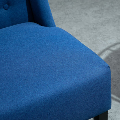 Canapé deux places HOMCOM en lin capitonné, sans accoudoirs, avec pieds en bois - 73 x 110 x 93 cm