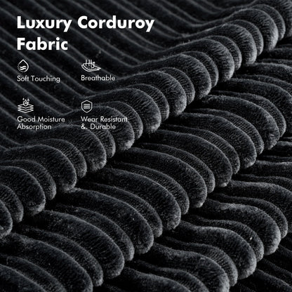 HOOOWOOO Canapé pliant moderne en velours côtelé