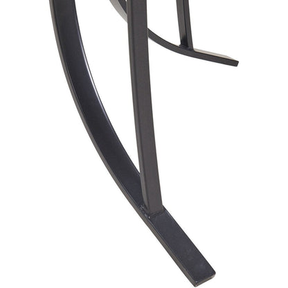 Ensemble de salle à manger 5 pièces Hanover Lavallette bleu océan avec 4 chaises fixes, table ronde en verre de 132 cm, parasol et pied de table.