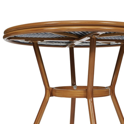 Ensemble bistro commercial intérieur/extérieur avec table et quatre chaises