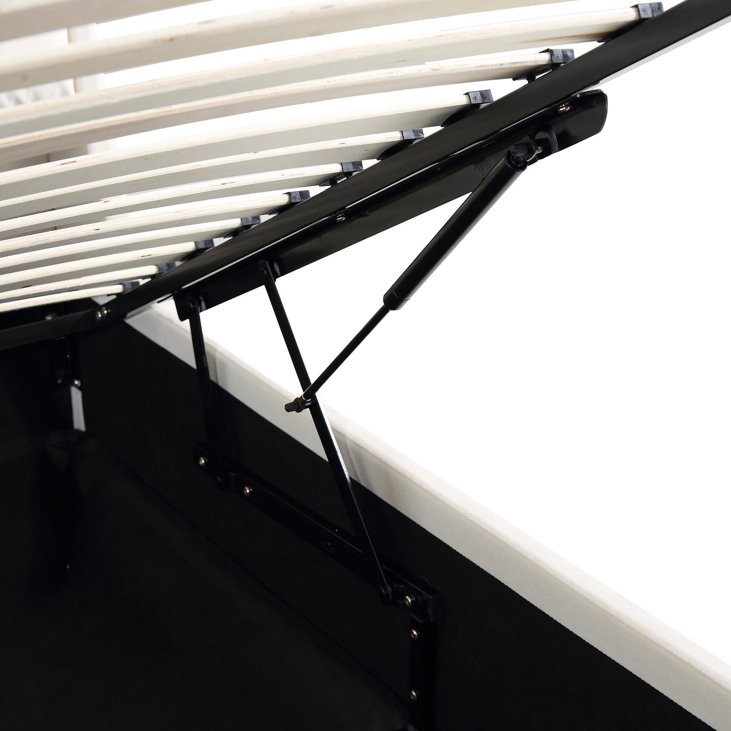 Lit coffre ottoman en velours champagne Hadley