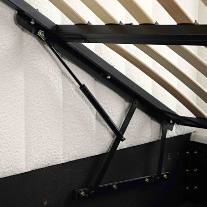 Lit TV ottoman Wilton White Boucle