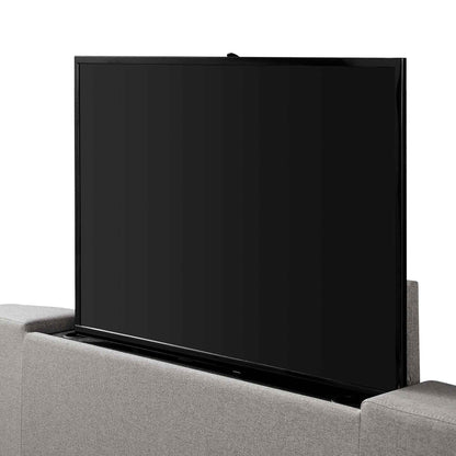 Lit TV ottoman en tissu gris Wilton