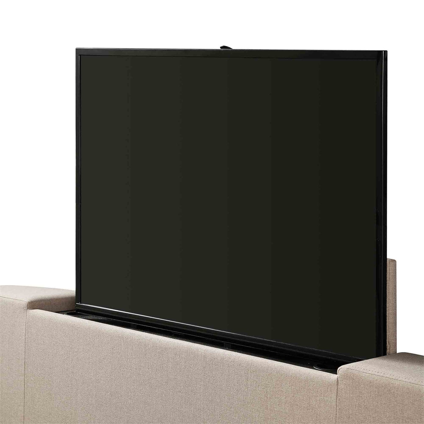 Lit TV ottoman en tissu Wilton Warm Stone