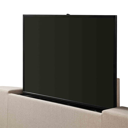 Lit TV ottoman en tissu Wilton Warm Stone