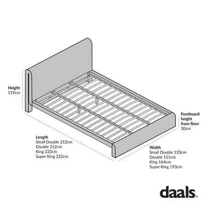 Lit incurvé Hampstead Ecru Boucle