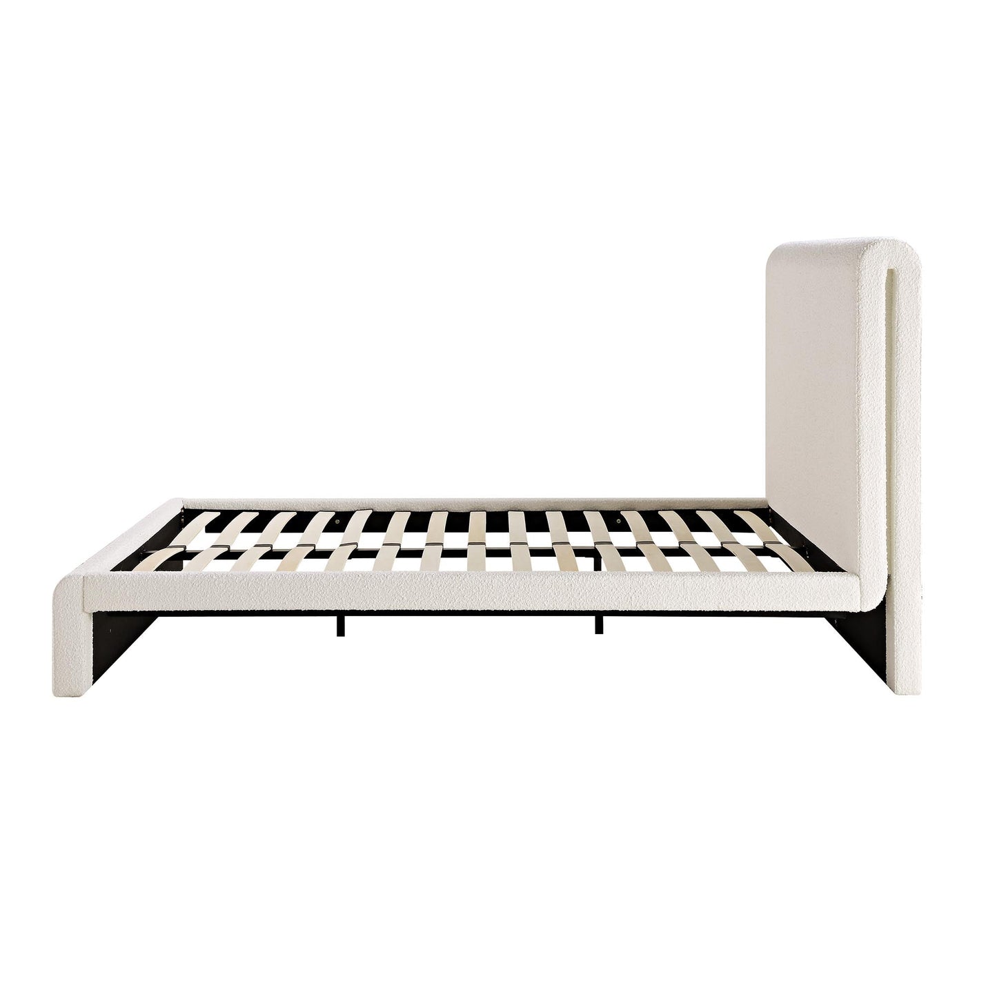 Lit incurvé Hampstead Ecru Boucle