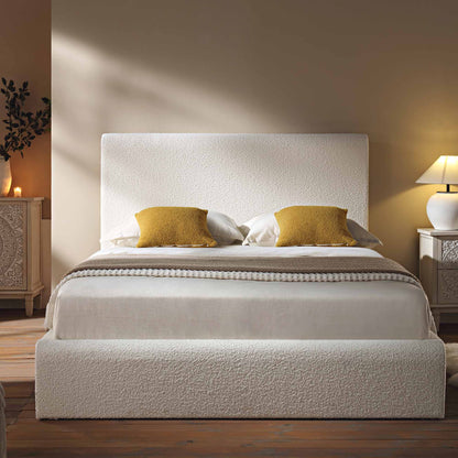 Lit incurvé Hampstead Ecru Boucle