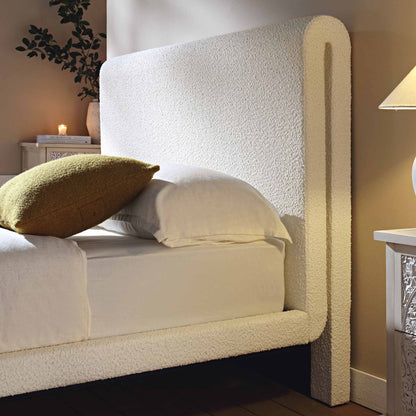 Lit incurvé Hampstead Ecru Boucle