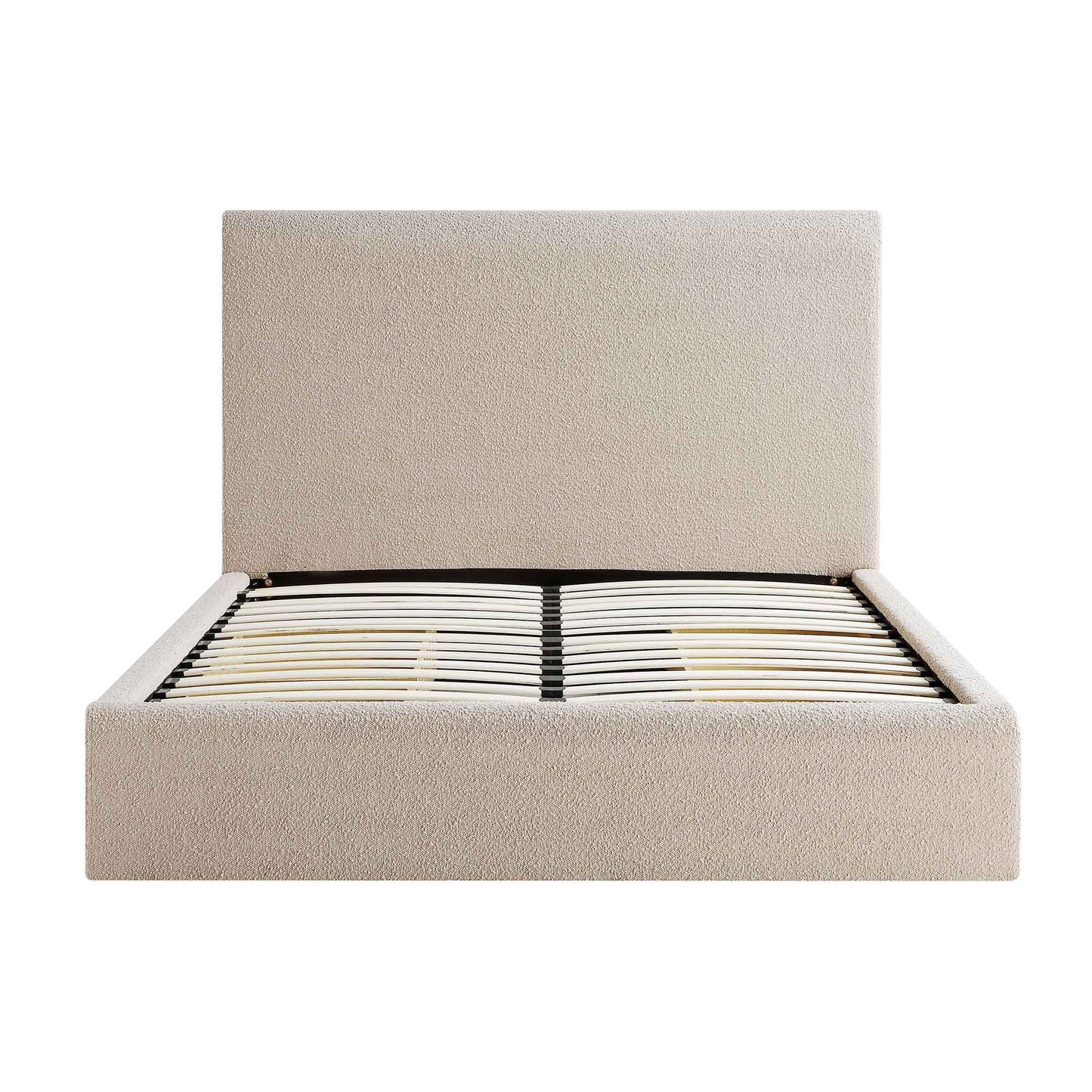 Lit incurvé Hampstead Taupe Boucle