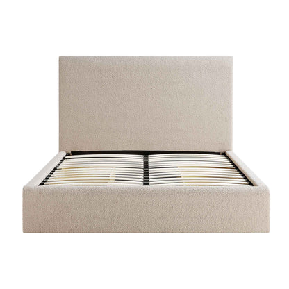 Lit incurvé Hampstead Taupe Boucle