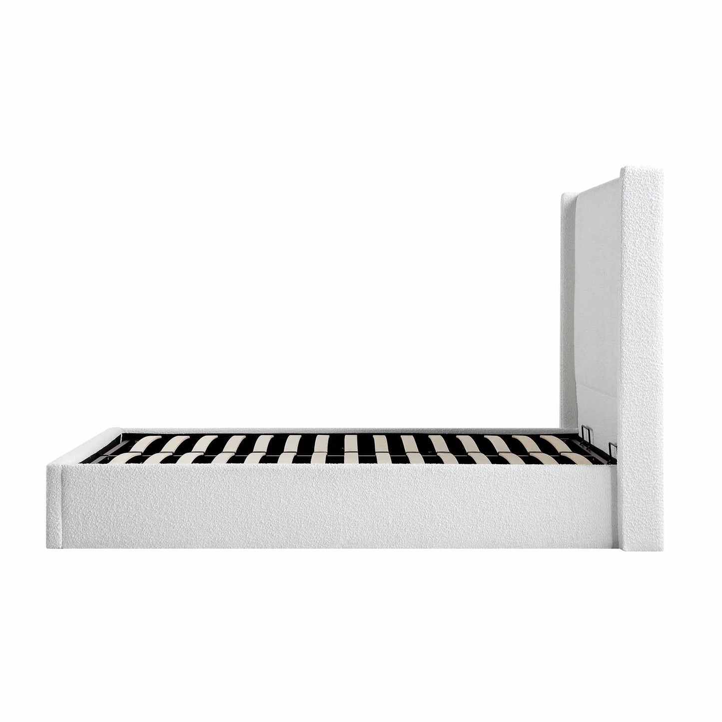 Lit de rangement ottoman Wilton White Boucle