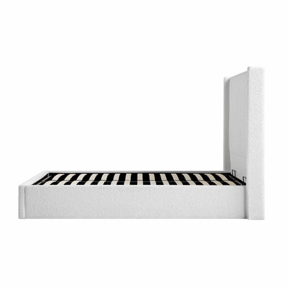 Lit de rangement ottoman Wilton White Boucle