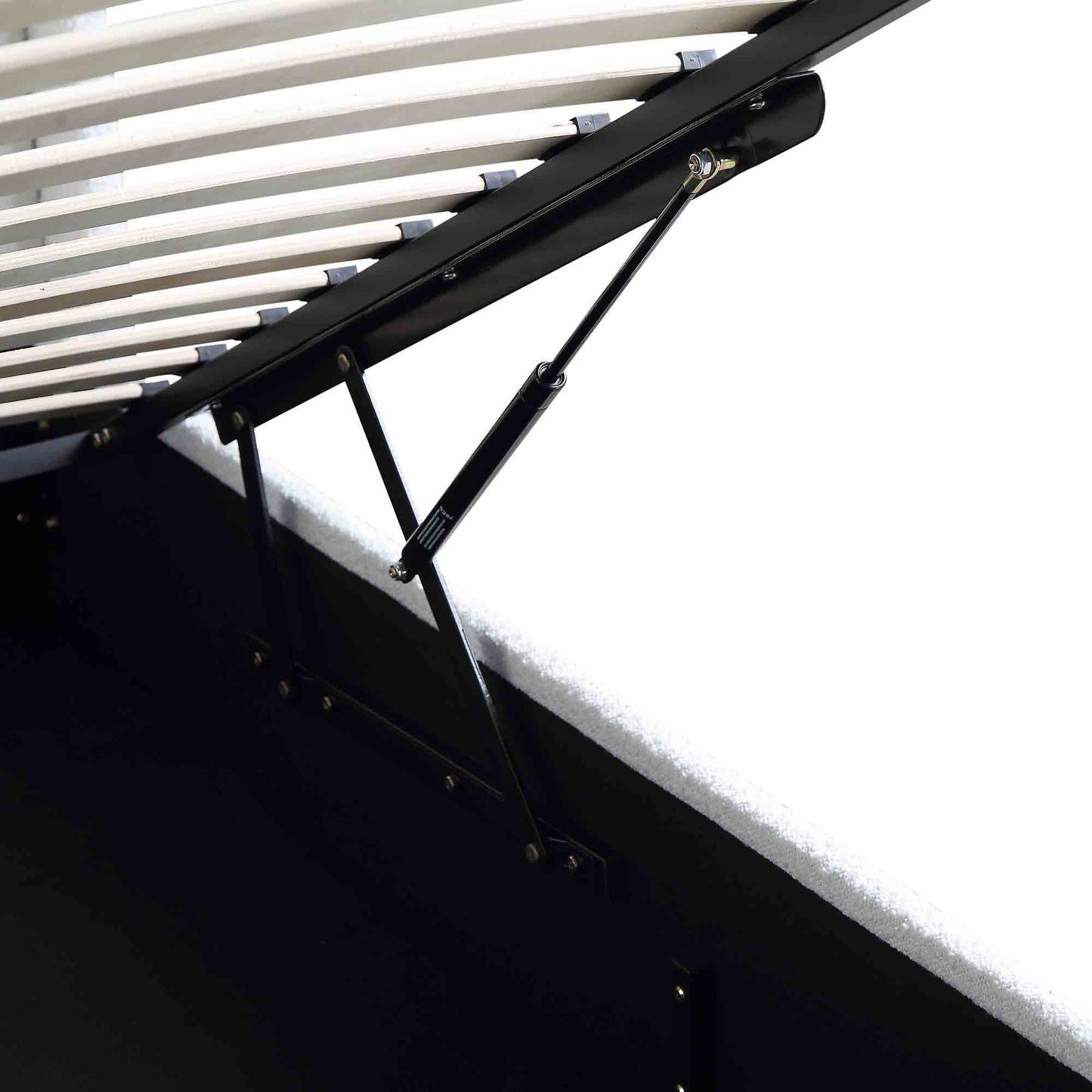 Lit de rangement ottoman Wilton White Boucle