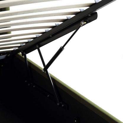 Lit coffre ottoman en velours vert mousse Wilton