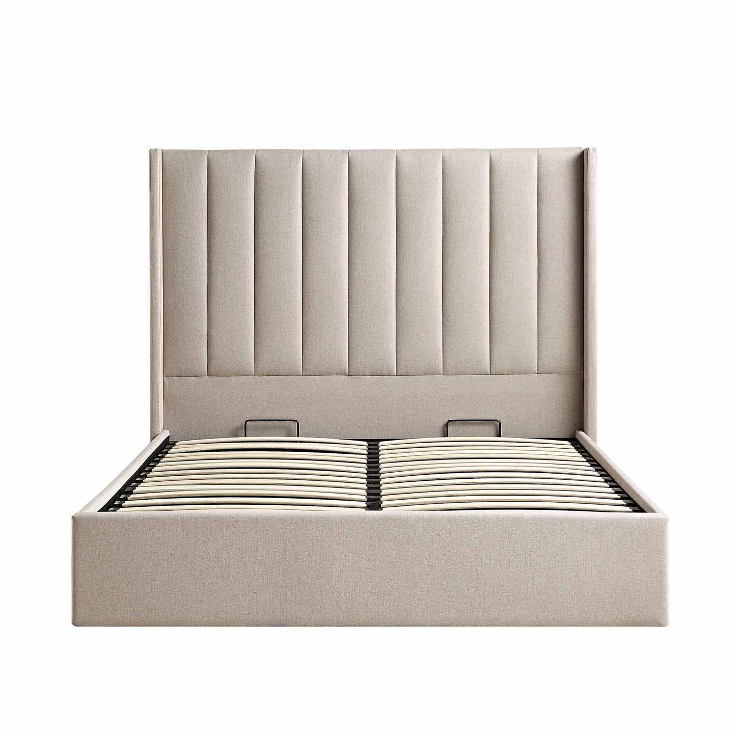 Lit de rangement ottoman en tissu Wilton Warm Stone