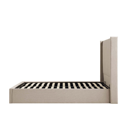 Lit de rangement ottoman en tissu Wilton Warm Stone