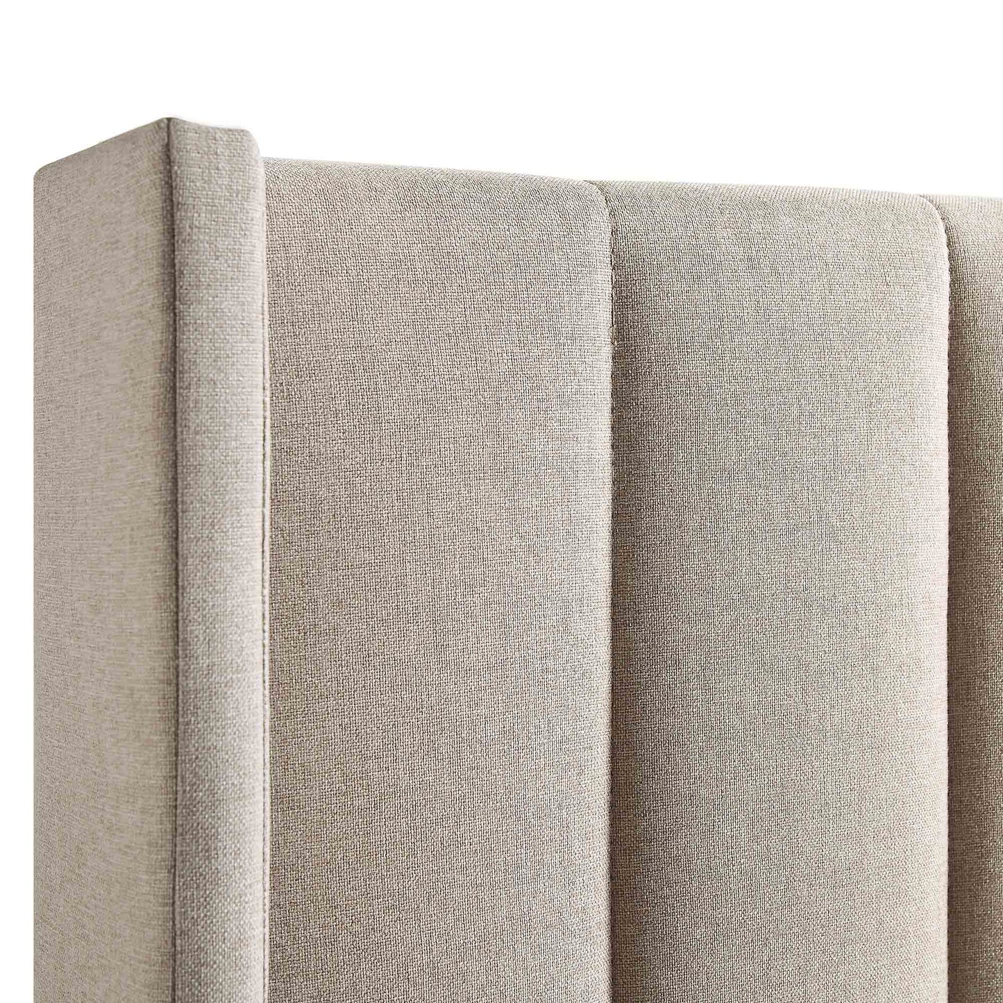 Lit de rangement ottoman en tissu Wilton Warm Stone