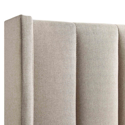 Lit de rangement ottoman en tissu Wilton Warm Stone