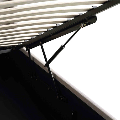 Lit de rangement ottoman en tissu Wilton Warm Stone