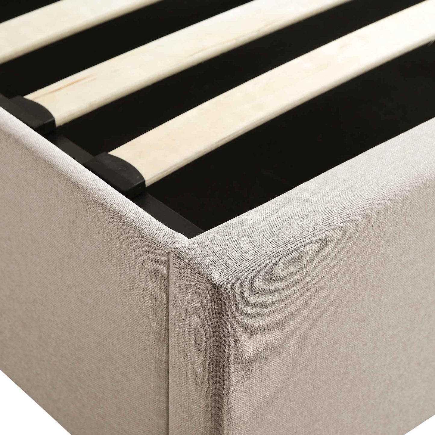 Lit de rangement ottoman en tissu Wilton Warm Stone