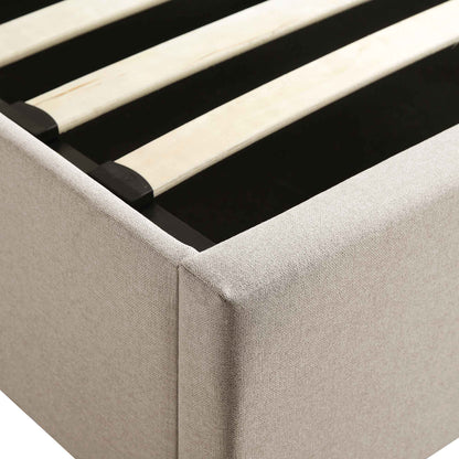 Lit de rangement ottoman en tissu Wilton Warm Stone