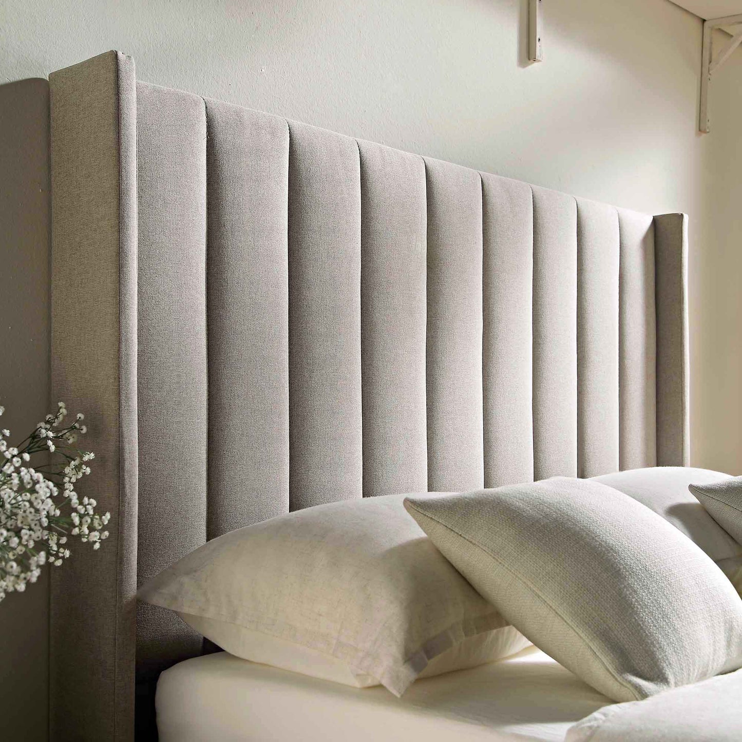 Lit de rangement ottoman en tissu Wilton Warm Stone