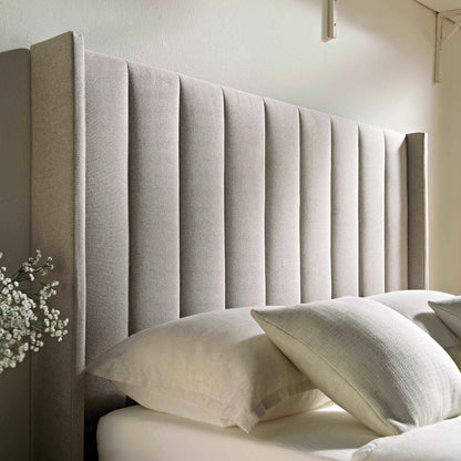 Lit de rangement ottoman en tissu Wilton Warm Stone