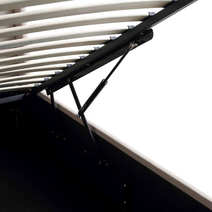 Lit de rangement ottoman en velours champagne Wilton