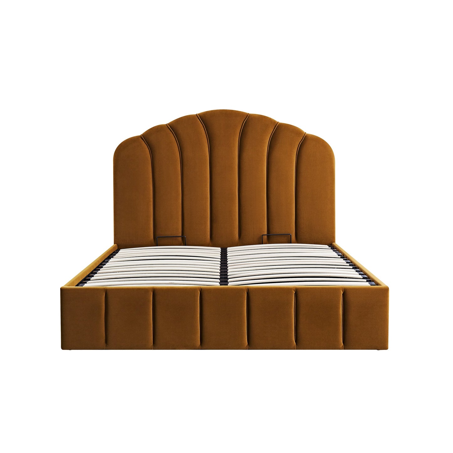 Lit coffre ottoman Hana, velours cannelle