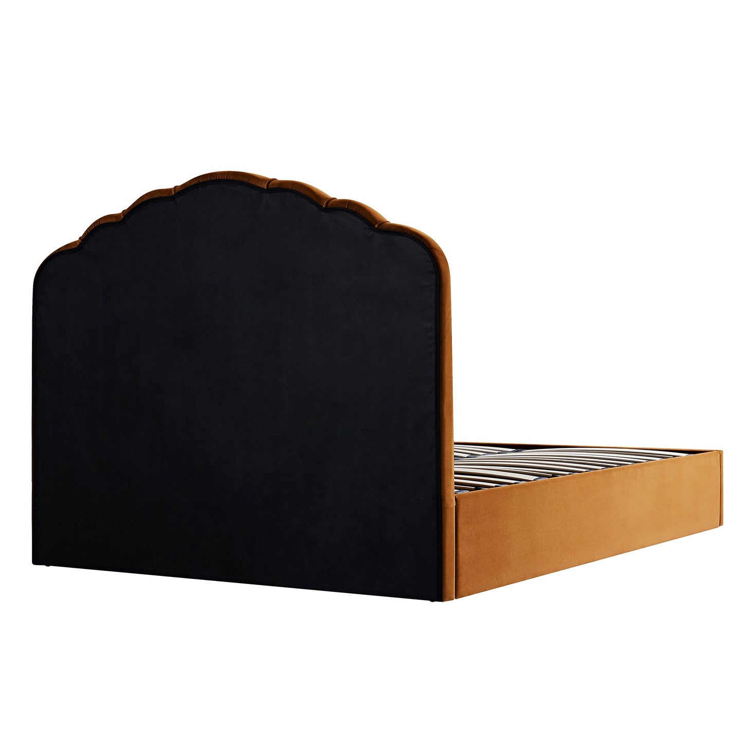 Lit coffre ottoman Hana, velours cannelle