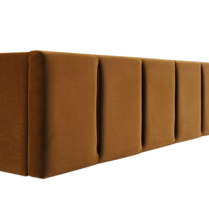 Lit coffre ottoman Hana, velours cannelle