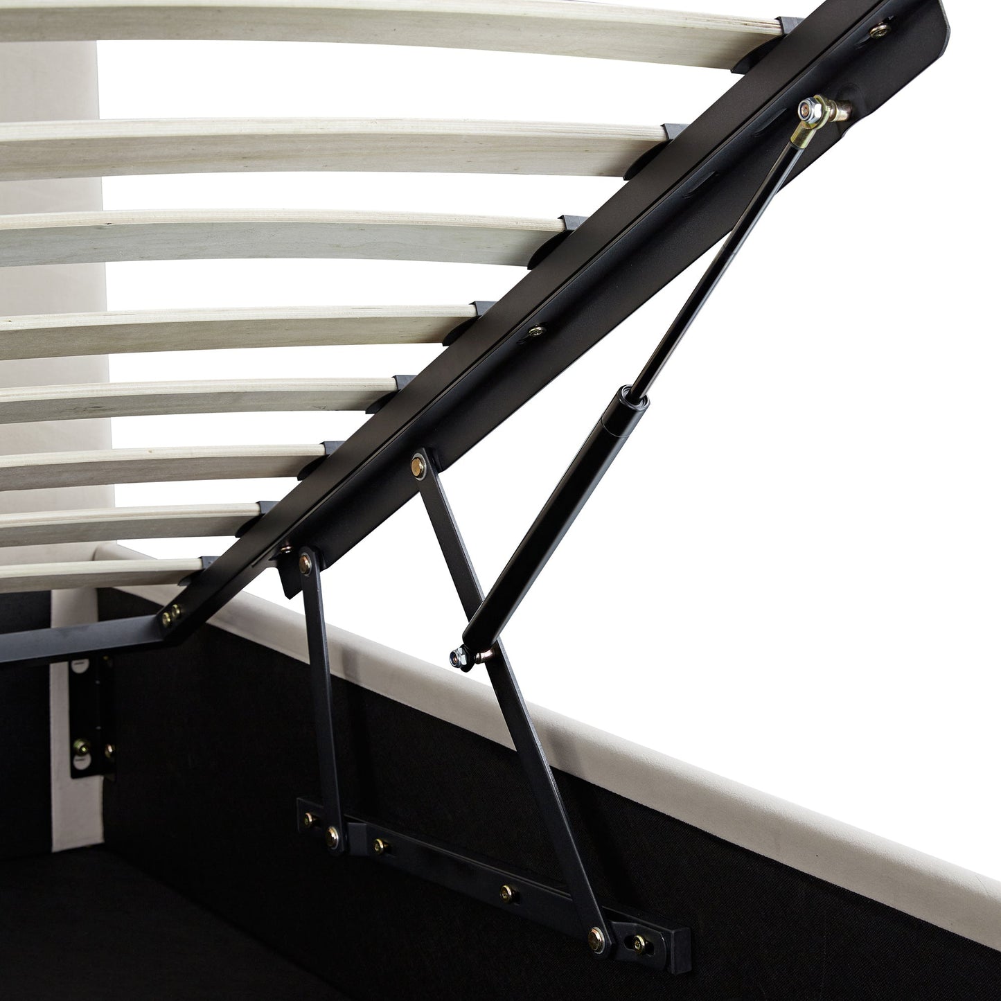 Lit coffre ottoman Hana, velours pierre chaud