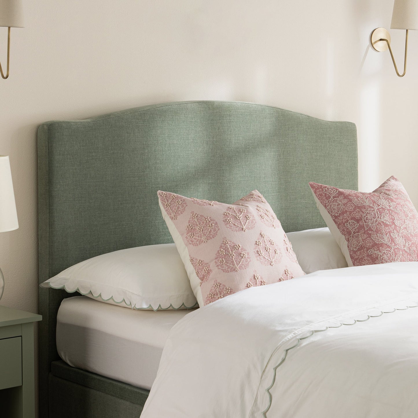 Lit ottoman rembourré Chilworth avec rangement, chenille vert d'eau