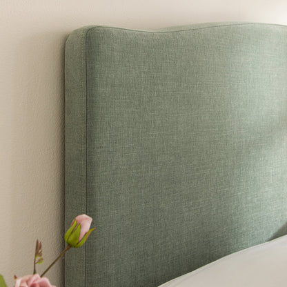 Lit ottoman rembourré Chilworth avec rangement, chenille vert d'eau