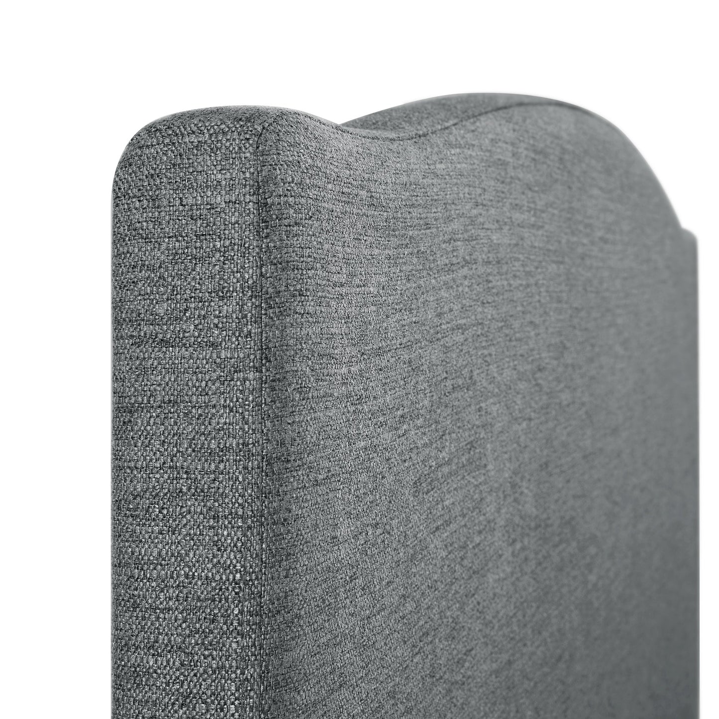 Lit ottoman rembourré Chilworth avec rangement, tissu tissé gris foncé