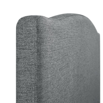 Lit ottoman rembourré Chilworth avec rangement, tissu tissé gris foncé