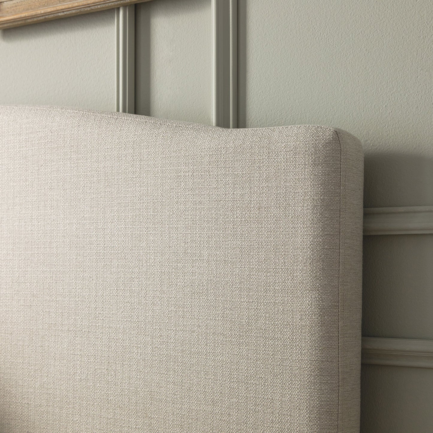 Lit ottoman de rangement rembourré Chilworth, tissu tissé ivoire