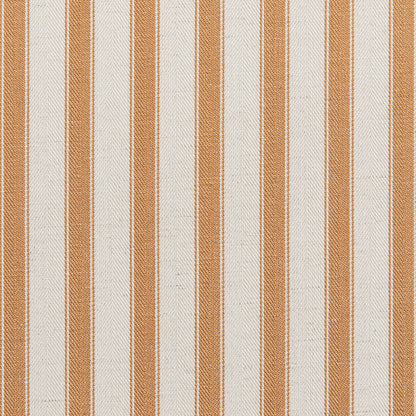 Lit coffre ottoman rembourré Chilworth, mélange de lin à rayures ocres