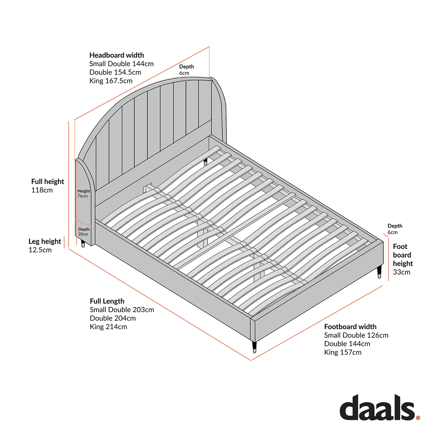 Cadre de lit rembourré en tissu jaune tournesol Eleanor avec tête de lit bombée