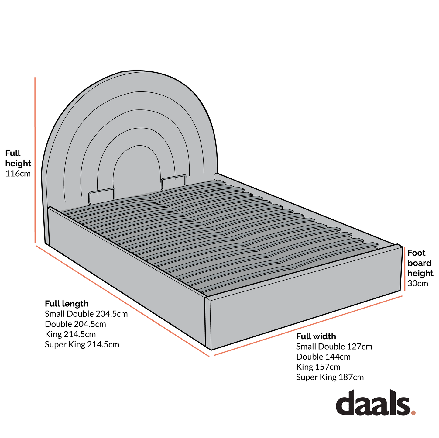 Lit coffre ottoman Archer Taupe Boucle